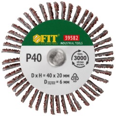 Диск лепестковый для дрели радиальный 40х20х6мм Р 40 FIT 39582