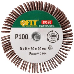 Диск лепестковый для дрели радиальный 50х20х6мм Р 100 FIT 39590