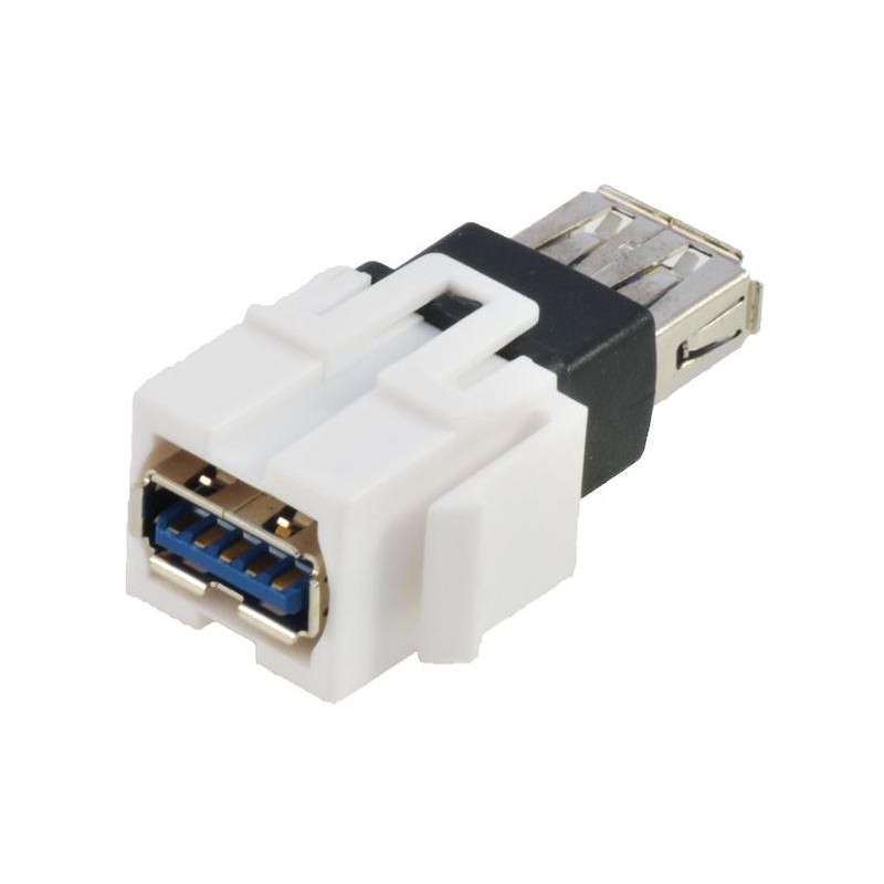 Модуль USB Keystone 3.0 тип A бел. Eurolan 16B-US-03WT Модуль USB Keystone 3.0 тип A бел. Eurolan 16B-US-03WT