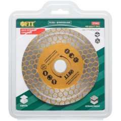 Диск отрезной / шлифовальный алмазный (сухая и влажная резка) 125х1.7х25х22.2мм FIT 37441