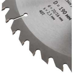 Диск пильный для циркулярных пил по дереву 190х20/16х40T FIT 37744