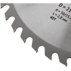 Диск пильный для циркулярных пил по дереву 210х30/25.4х40T FIT 37751