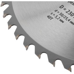 Диск пильный для циркулярных пил по дереву 230х30/25.4х40T FIT 37756