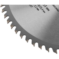 Диск пильный для циркулярных пил по дереву 255х30/25.4х60T FIT 37760