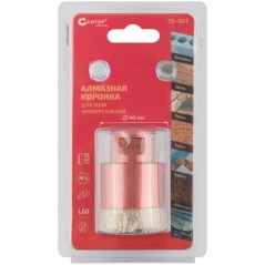 Коронка алмазная универсальная для УШМ Special 40х15хМ14х60мм Cutop 70-507