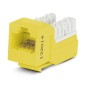 Вставка Keystone Jack RJ45 (8P8C) кат.6 110 IDC заделка с помощью NE-TOOL KJNE-8P8C-C6-90-YL желт. Hyperline 212413