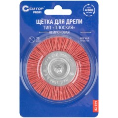 Щетка для дрели тип "Плоская" нейлон 75мм Profi Cutop 82-544