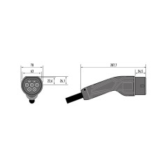 Устройство зарядное (станция) для электромобиля PVC-01 230V-32A-7.4kW Pro 1ф Jazzway 5055995