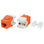 Вставка Keystone Jack RJ45 (8P8C) кат.5E 180град. KJ8-8P8C-C5e-180-OR оранж. Hyperline 432636