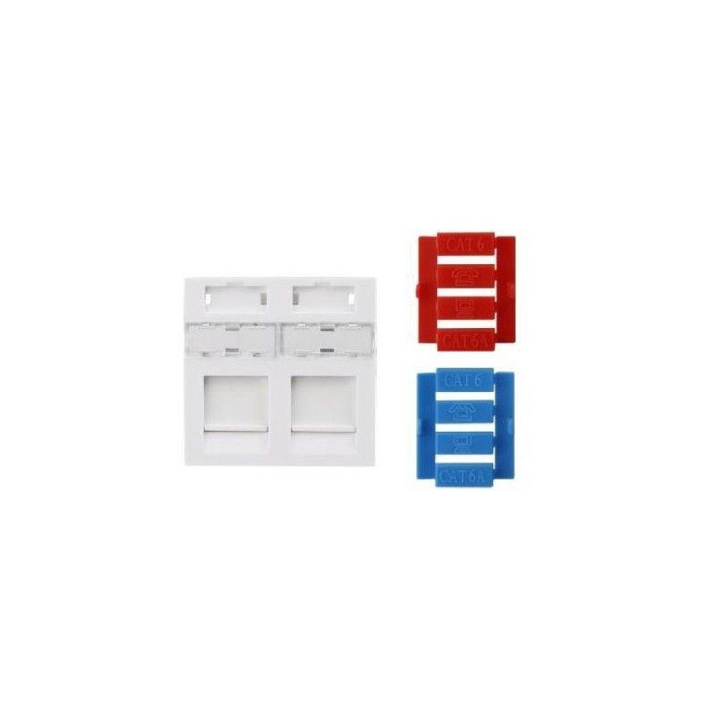 Вставка 45х45 (аналог Mosaic) для 2х модулей Keystone Jack со шторками SIP3-2K-M45-45 Hyperline 426177 Вставка 45х45 (аналог Mosaic) для 2х модулей Keystone Jack со шторками SIP3-2K-M45-45 Hyperline 426177