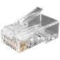 Разъем PLUG-8P8C-U-C6-100 RJ45 (8P8C) под витую пару кат.6 (50/50микродюйм) универс. (для ож и мж кабеля) (уп.100шт) Hyperline 4 Разъем PLUG-8P8C-U-C6-100 RJ45 (8P8C) под витую пару кат.6 (50/50микродюйм) универс. (для ож и мж кабеля) (уп.100шт) Hyperline 4