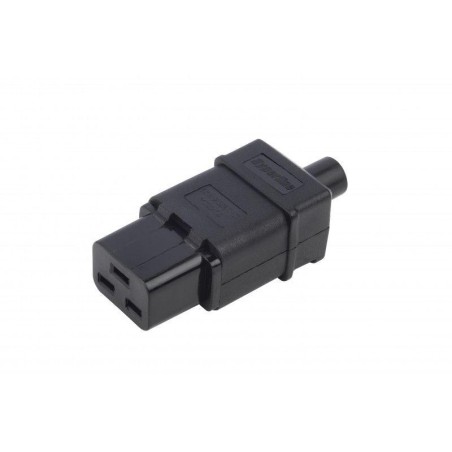 Разъем CON-IEC320C19 прямой IEC 60320 C19 220В 16А на кабель контакты на винтах (плоск. контакты внутри разъема) Hyperline 54434