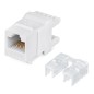 Вставка Keystone Jack RJ45 (8P8C) 180град. кат.6 Dual IDC (110@Krone type) бел. Cabeus 7961c