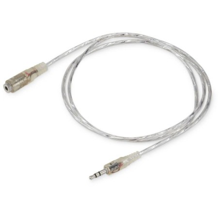 Кабель-удлинитель аудио Jack 3.5 (m)/Jack 3.5 (f) 1м. прозр. (CAB025-1M) BURO 817214