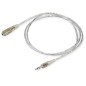Кабель-удлинитель аудио Jack 3.5 (m)/Jack 3.5 (f) 1м. прозр. (CAB025-1M) BURO 817214