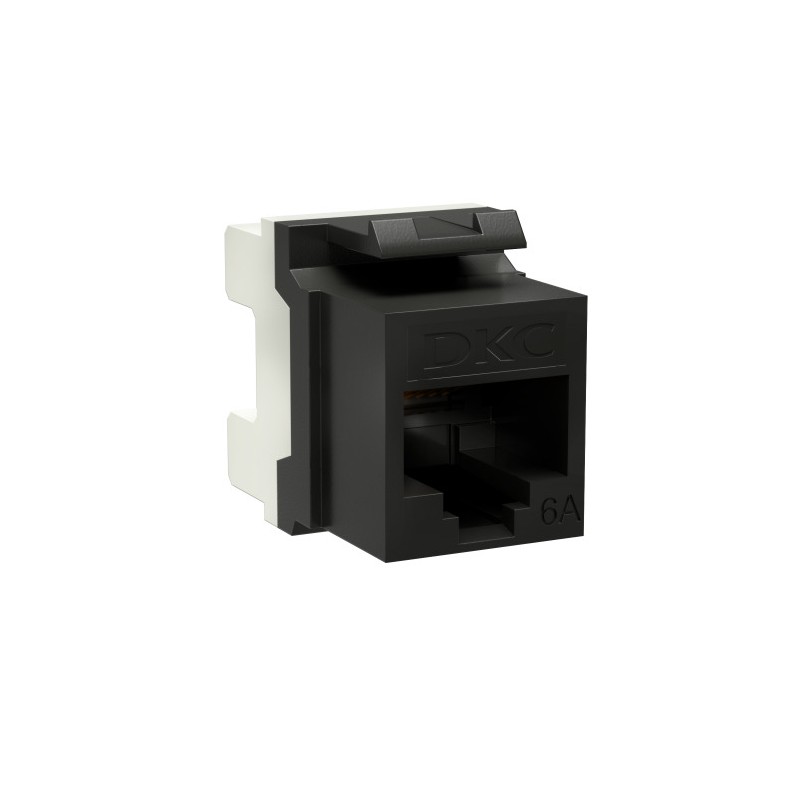 Модуль Keystone RJ45 CAT6А не экранированный 180град. черн. DKC RNK6AU180BK