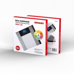 Весы напольные электронные до 180 кг с диагностикой стекло SMART Life Rexant 72-1203