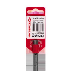 Бур SDS-plus 12х260/200 (2 спирали 2 резца) ИНТЕРСКОЛ 05012.260