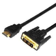 Шнур HDMI - DVI-D gold 1.5м с фильтрами Rexant 17-6303