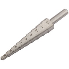Сверло ступенчатое HSS (Р6М5) по металлу 9 ступеней 4-12мм FIT 36394