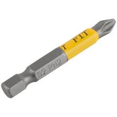 Бита кованая сталь S2 односторон. 50мм PH2 Профи (блист.2шт) FIT 57505