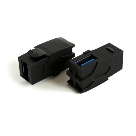 Вставка KJ1-USB-VA3-BK формата Keystone Jack с прох. адапт. USB 3.0 (Type A) 90 градусов ROHS черн. Hyperline 251219