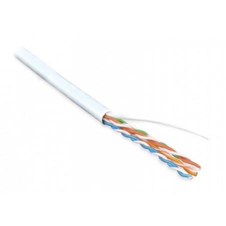 Кабель витая пара U/UTP кат.5E 4 пары 24 AWG ОЖ solid LSZH нг(С)-HF UUTP4-C5E-S24-IN-LSZH-WH-305 бел. (уп.305м) Hyperline 257784