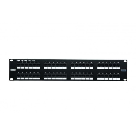 Патч-панель моноблочная 19дюйм 2U кат.5E UTP 48 портов черн. Eurolan 27B-U5-48BL