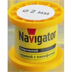 Припой 93 081 NEM-Pos02-63K-2-K50 (ПОС-63, катушка, 2мм, 50 г) Navigator 93081