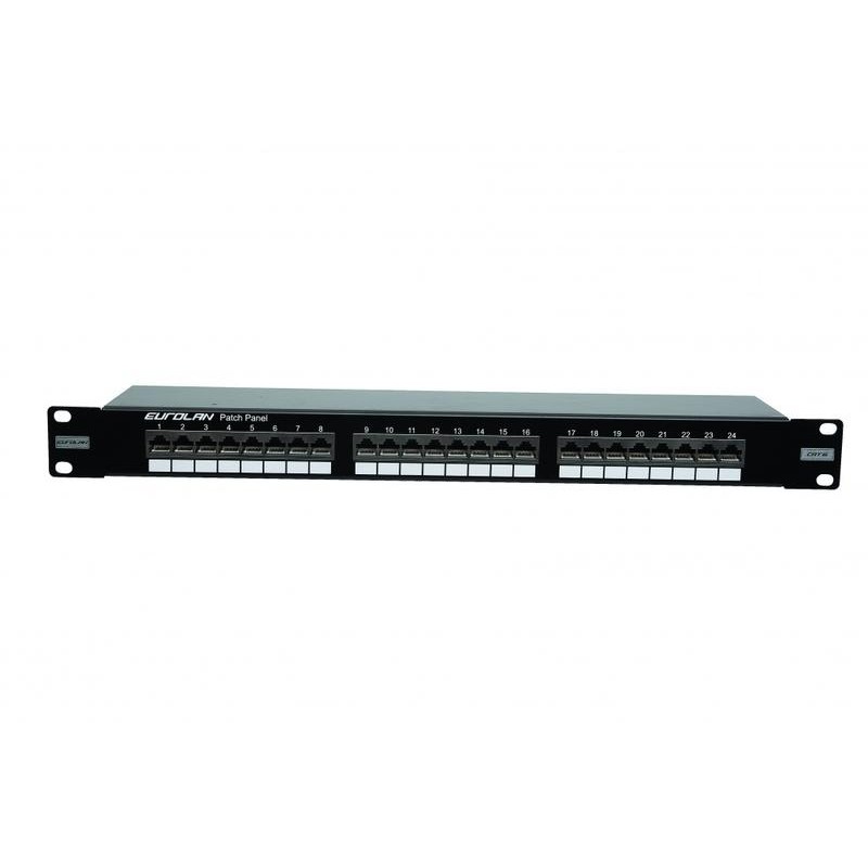 Патч-панель 19дюйм моноблочная кат.6 FTP 1U 24 порта черн. Eurolan 27B-F6-24BL Патч-панель 19дюйм моноблочная кат.6 FTP 1U 24 порта черн. Eurolan 27B-F6-24BL