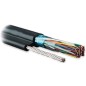 Кабель витая пара F/UTP кат.3 25 пар 24 AWG ОЖ solid экран-фольга с метал. тросом внешн. UV PE FUTP25-C3-S24-SW-OUT-PE-BK черн. 