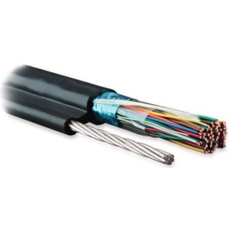 Кабель витая пара F/UTP кат.3 10 пар 24 AWG ОЖ solid экран-фольга с метал. тросом внешн. PE -40град.C- +60град.C FUTP10-C3-S24-S