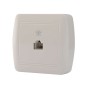 Розетка телефонная ОП Demet RJ11 евро стандарт бел. LEZARD 711-0200-137 Розетка телефонная ОП Demet RJ11 евро стандарт бел. LEZARD 711-0200-137