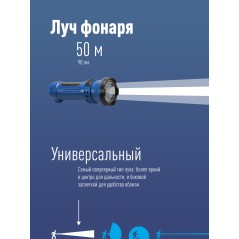 Фонарь аккумуляторный 2 режима 0.5Вт аккум. 0.3А.ч прямое ЗУ 220В КОСМОС KOCAcc102LED
