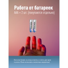 Фонарь ручной 0.5ВтLED 2xAAА корпус алюминий зажим для крепления КОСМОС KOS106B