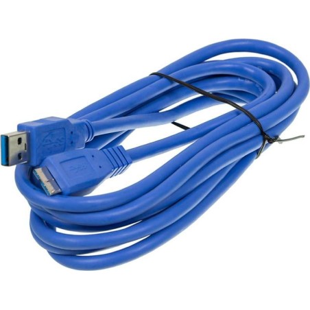 Кабель micro USB 3.0 B (m) USB A(m) 3м син. (блист.) NINGBO 841910