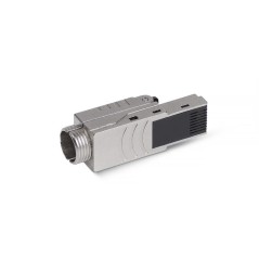 Коннектор 8P8C-SH-C6+ -TWP с фиксатором кабеля и колпачком RJ-45(8P8C) под витую пару категория до 6a экран. для ож кабеля для т