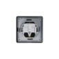Розетка 1-м СП 1мод. Glossa 16А IP44 с заземл. защ. шторки с крышкой в сборе антрацит SE GSL000748