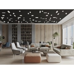 Светильник светодиодный RVE-LBX-PLAZA-10015-3-GR квадрат грильято 3шт 85х85х40мм 24Вт встраиваемый 4000К бел. RVElektro RVE00003