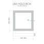 Светильник светодиодный RVE-LBX-HOLE-BOX-1400-P 147Вт 4000К 1400х1400х100мм подвесной шир. рассеив.-80мм бел. RVElektro RVE00000