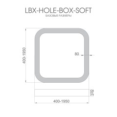 Светильник светодиодный RVE-LBX-HOLE-BOX-SOFT-1446-VG 134Вт 4000К 1446х1446х110мм S80мм квадрат закругл. с отверст. встраив. под