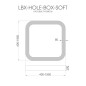 Светильник светодиодный RVE-LBX-HOLE-BOX-SOFT-1446-VG 134Вт 4000К 1446х1446х110мм S80мм квадрат закругл. с отверст. встраив. под Светильник светодиодный RVE-LBX-HOLE-BOX-SOFT-1446-VG 134Вт 4000К 1446х1446х110мм S80мм квадрат закругл. с отверст. встраив. под