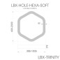 Светильник светодиодный RVE-LBX-HOLE-HEXA-SOFT-1246-VG 95Вт 4000К 1246х1150х110мм S80мм шестиугольник закругл. с отверст. встраи Светильник светодиодный RVE-LBX-HOLE-HEXA-SOFT-1246-VG 95Вт 4000К 1246х1150х110мм S80мм шестиугольник закругл. с отверст. встраи