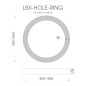 Светильник светодиодный RVE-LBX-HOLE-RING-646-VG 45Вт 4000К 646х646х110мм S80мм кольцо встраив. под шпаклевку бел. RVElektro RVE Светильник светодиодный RVE-LBX-HOLE-RING-646-VG 45Вт 4000К 646х646х110мм S80мм кольцо встраив. под шпаклевку бел. RVElektro RVE