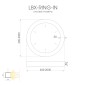 Светильник светодиодный RVE-LBх-RING-IN-1000-P 86Вт 4000К 1000х1000х50мм S53мм кольцо подвесной бел. RVElektro RVE00000848