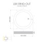 Светильник светодиодный RVE-LBх-RING-OUT-1600-P 132Вт 4000К 1600х1600х50мм S53мм кольцо подвесной бел. RVElektro RVE00000860
