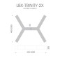 Светильник светодиодный RVE-LBX-TRINITY-2X-2000-P 154Вт 4000К 2000х2292х100мм подвесной шир. рассеив.-80мм бел. RVElektro RVE000 Светильник светодиодный RVE-LBX-TRINITY-2X-2000-P 154Вт 4000К 2000х2292х100мм подвесной шир. рассеив.-80мм бел. RVElektro RVE000