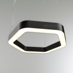 Светильник светодиодный RVE-LBX-HOLE-HEXA-SOFT-1800-P 144Вт 4000К 1800х1655х100мм подвесной шир. рассеив.-80мм бел. RVElektro RV