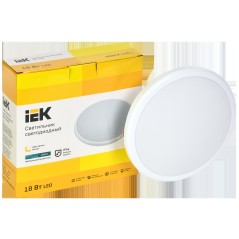 Светильник светодиодный ДПБ 3003 18Вт IP54 4000K круг бел. IEK LDPB0-3003-18-4000-K01