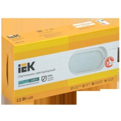 Светильник светодиодный ДПО 4012 12Вт 4000К IP54 овал бел. IEK LDPO0-4012-12-4000-K01